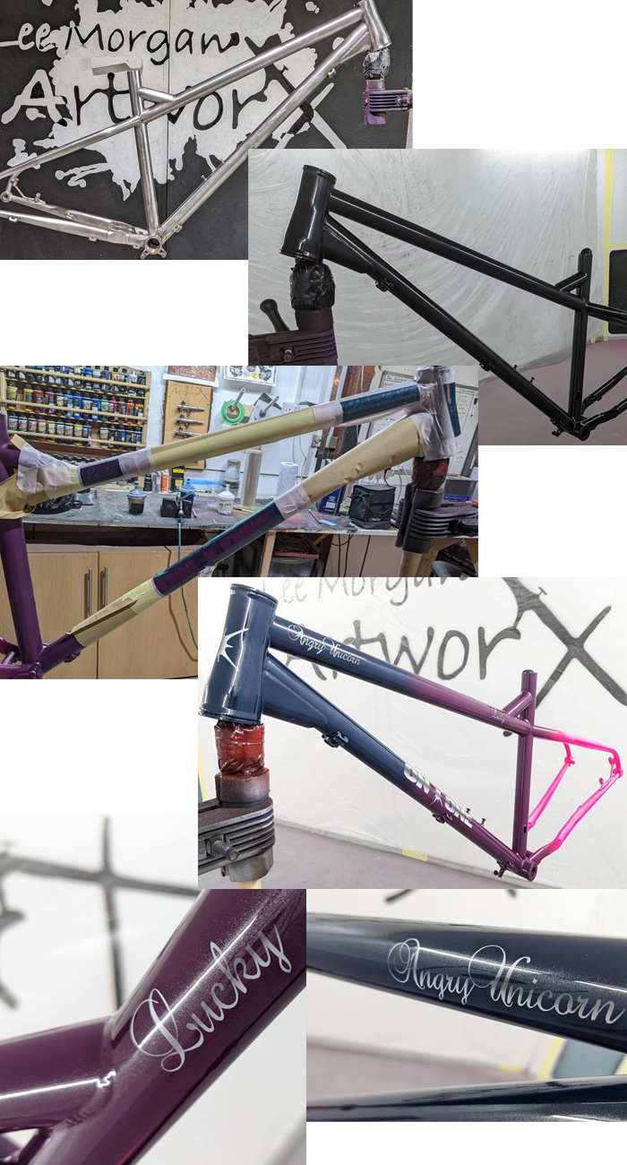 Angry Unicorn custom painted hardtail